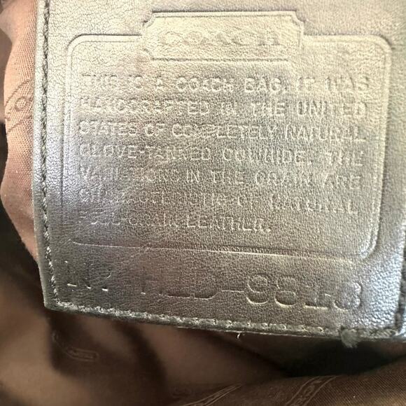 Vintage Coach Legacy Black Leather Tote Bag 9813, 2001 Authentic, Excellent - Picture 5 of 5